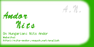 andor nits business card